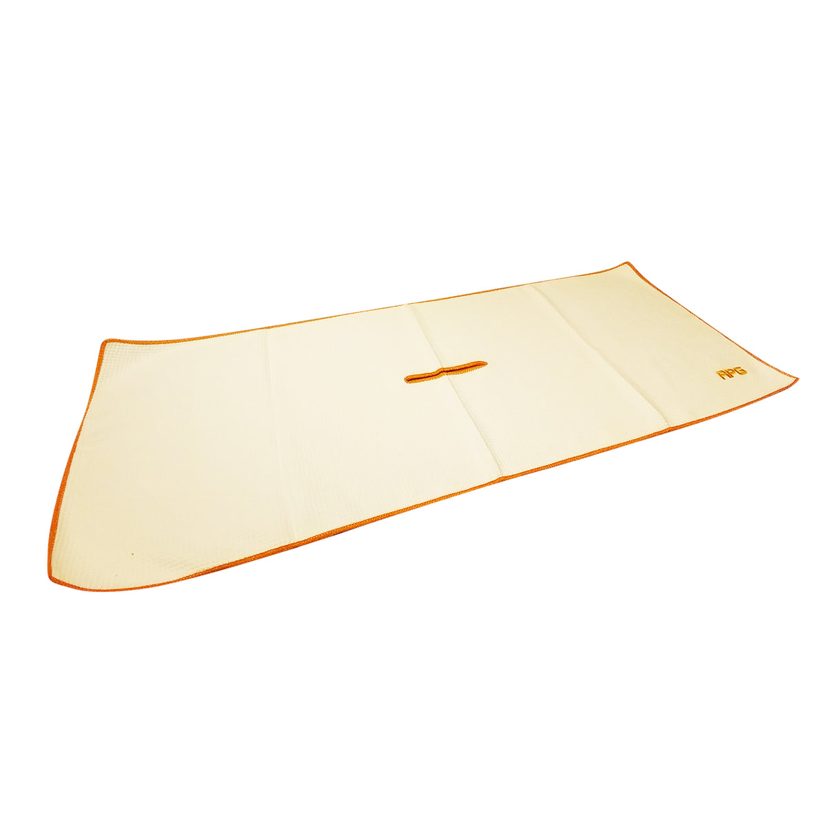 RPG Center Cut Microfiber Golf Towel Waffle Weave White RED GOLF