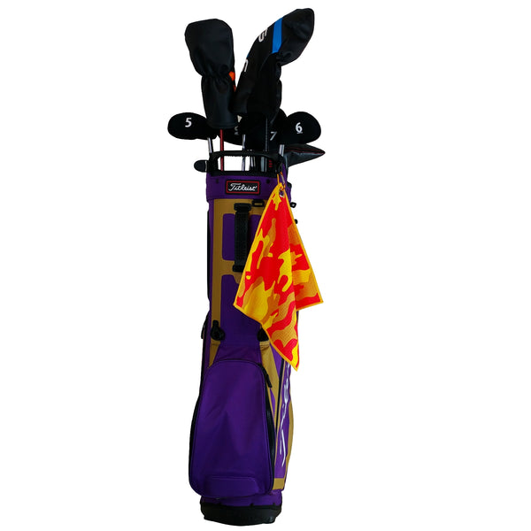 RPG MICROFIBER GOLF GREEN TOWEL 12*12 - ORANGE - RED PLANET GOLF