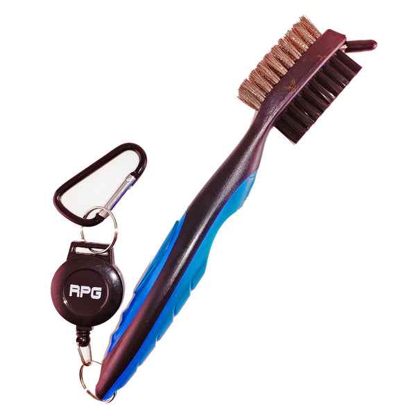 RPG RETRACTABLE 2-SIDED GOLF CLUB BRUSH & GROOVE CLEANER - RED PLANET GOLF