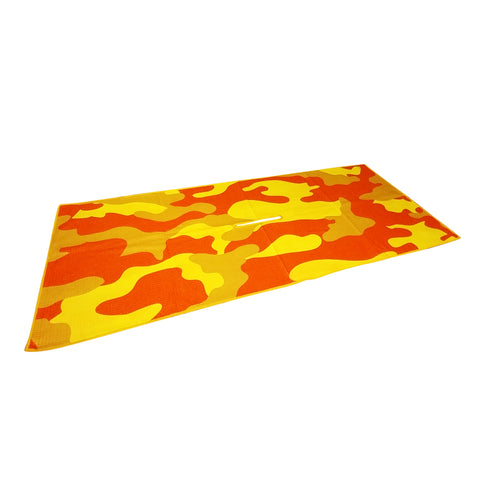 RPG CENTER CUT MICROFIBER GOLF TOWEL - WAFFLE WEAVE - ORANGE - RED PLANET GOLF