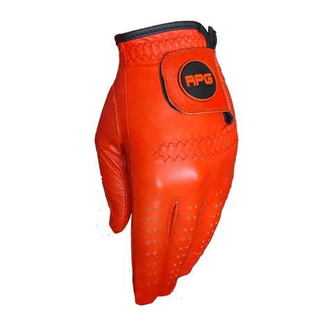 RPG 100% CABRETTA LEATHER COLOR GOLF GLOVE (WOMENS-LEFT HAND-ORANGE) - RED PLANET GOLF
