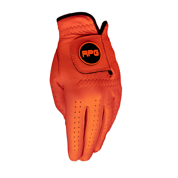 RPG 100% CABRETTA LEATHER COLOR GOLF GLOVE (MENS-ORANGE) - RED PLANET GOLF