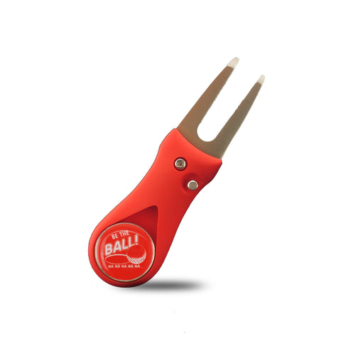 RPG Featherlite Switchblade Divot Tool (RED-BE THE BALL) - RED PLANET GOLF