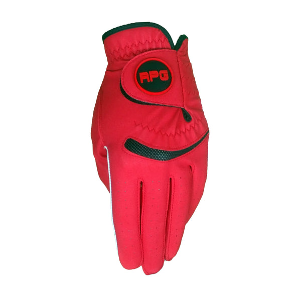 RPG Combo Cabretta Leather Color Golf Glove (Mens-Red)