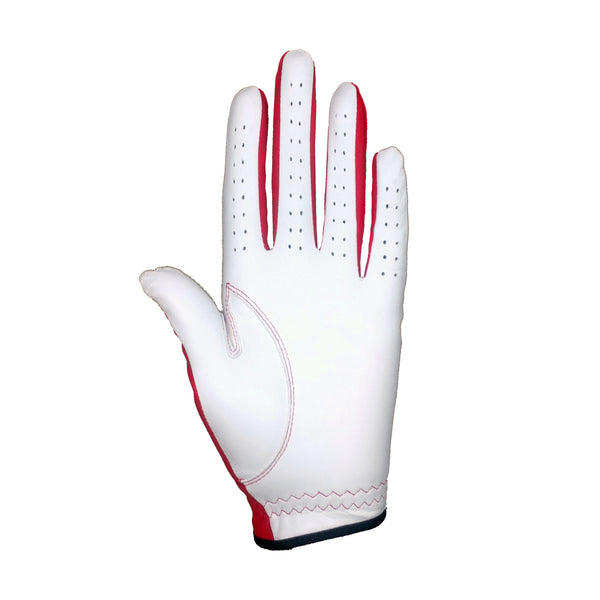 RPG Combo Cabretta Leather Color Golf Glove (Mens-Red)