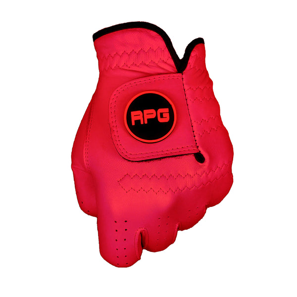 RPG 100% CABRETTA LEATHER COLOR GOLF GLOVE (MENS-RED) - RED PLANET GOLF