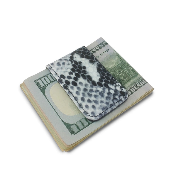 Canberra Series Exotic Python Magnetic Money Clip (White Python) - RED PLANET GOLF