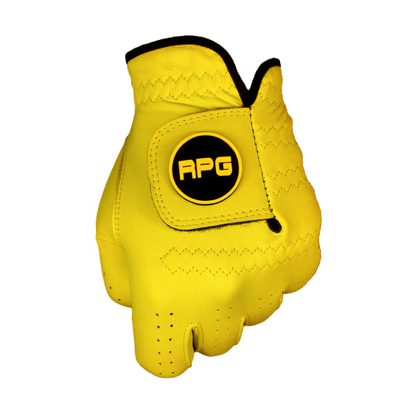 RPG 100% CABRETTA LEATHER COLOR GOLF GLOVE (MENS-YELLOW) - RED PLANET GOLF