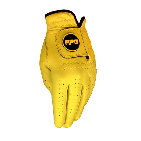 RPG 100% CABRETTA LEATHER COLOR GOLF GLOVE (MENS-YELLOW) - RED PLANET GOLF